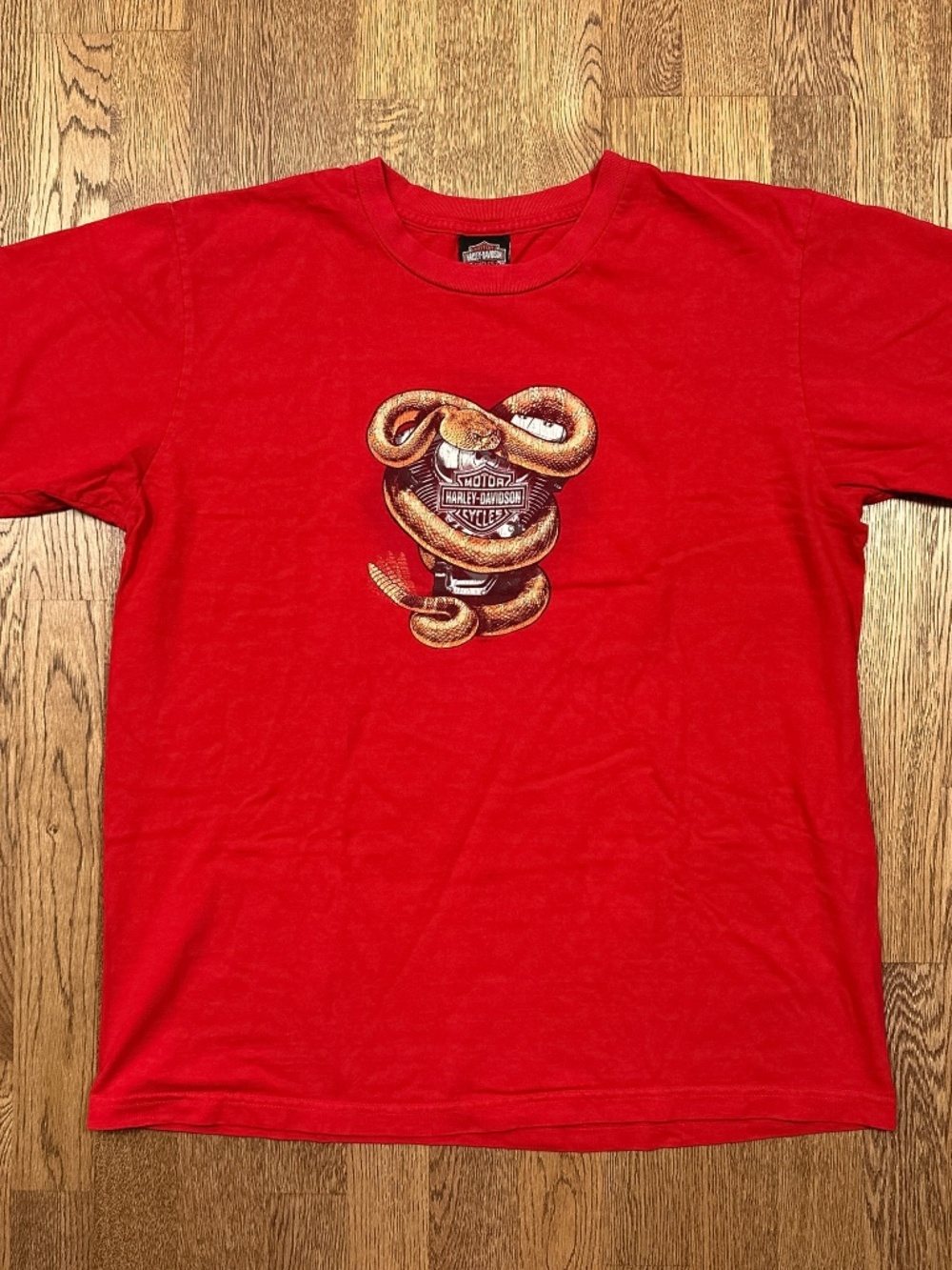 Vintage Y2K Harley Davidson Las Vegas Snake Rattlesnake USA Made Shirt Mens XL